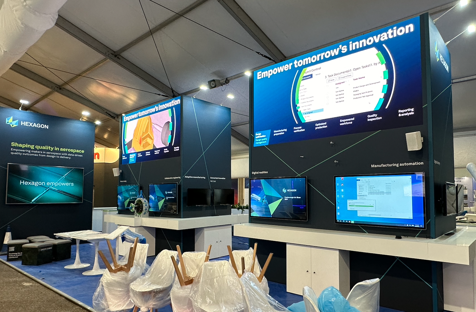 Exhibition booth with LED wall